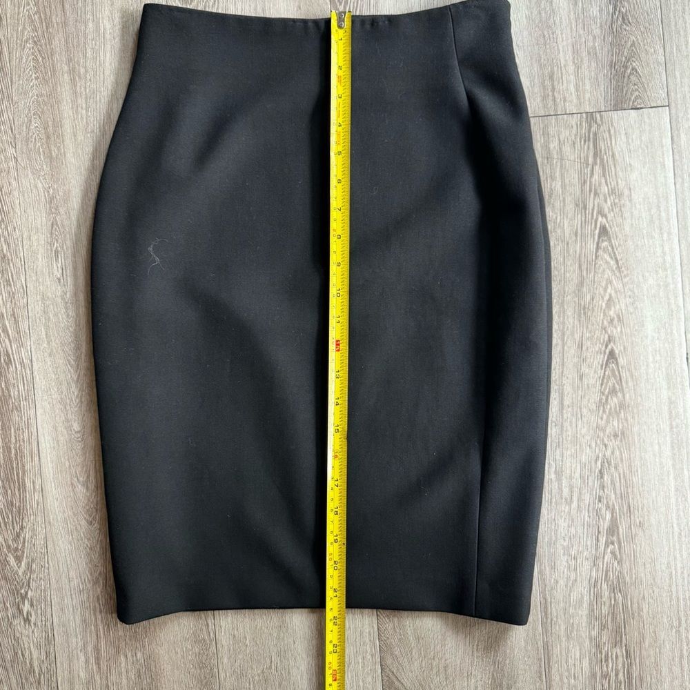 Diane Von Furstenberg Skirt Size 0 Authentic Black Stretch Pencil Knee Length - Picture 10 of 16